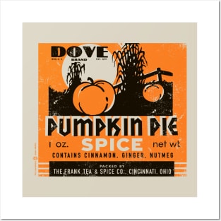 Vintage Pumpkin Spice Label Posters and Art